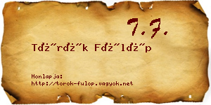 Török Fülöp névjegykártya